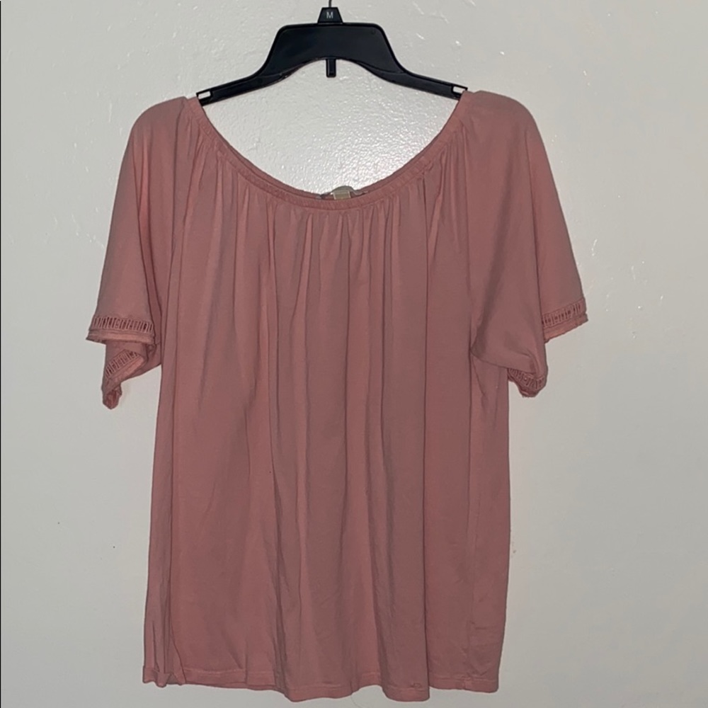 Michael Kors Off the Shoulder Pink blouse